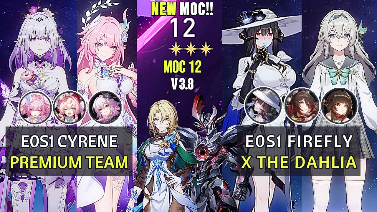 NEW Memory of Chaos Floor 12 (3 Stars) E0S1 Cyrene & E0S1 Firefly | Honkai Star Rail 3.8