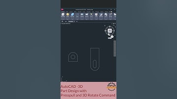 AutoCAD 3D Part Design with Press pull & 3D Rotate Command   Full Tutorial #AutoCAD3D #CADDEngineer