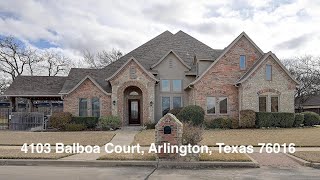 4103 Balboa Court, Arlington, Texas 76016
