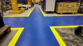 This is how we tape out a factor floor before line striping