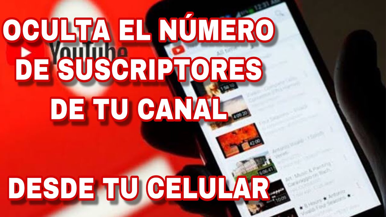 ocultar suscriptores en youtube