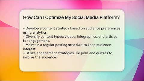 How Can I Optimize My Social Media Platform? - Everyday-Networking