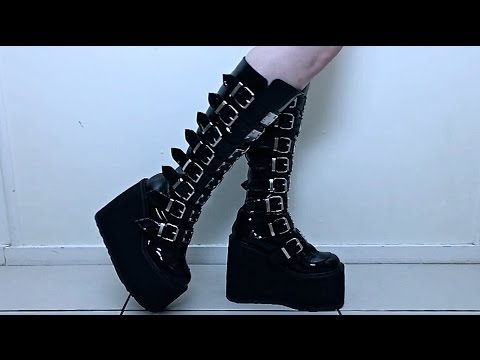 DEMONIA SWING 815 BOOTS || UNBOXING AND REVIEW! - YouTube