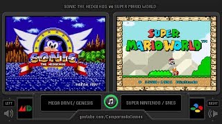 Sonic the Hedgehog vs Super Mario World (Sega Genesis vs SNES) Comparison