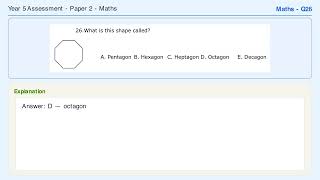 Year 5 Assessment Maths Q26