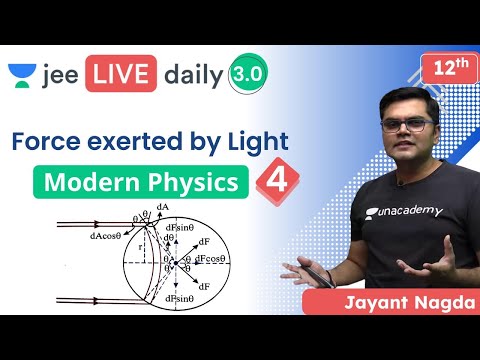 JEE: Modern Physics L4 | Force exerted by Light  | Unacademy JEE | JEE Physics | Jayant Nagda