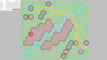 Hexagon Grid Terrain Painting and A*
