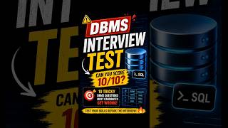 DBMS Rapid Fire Quiz ⚡ Interview Preparation