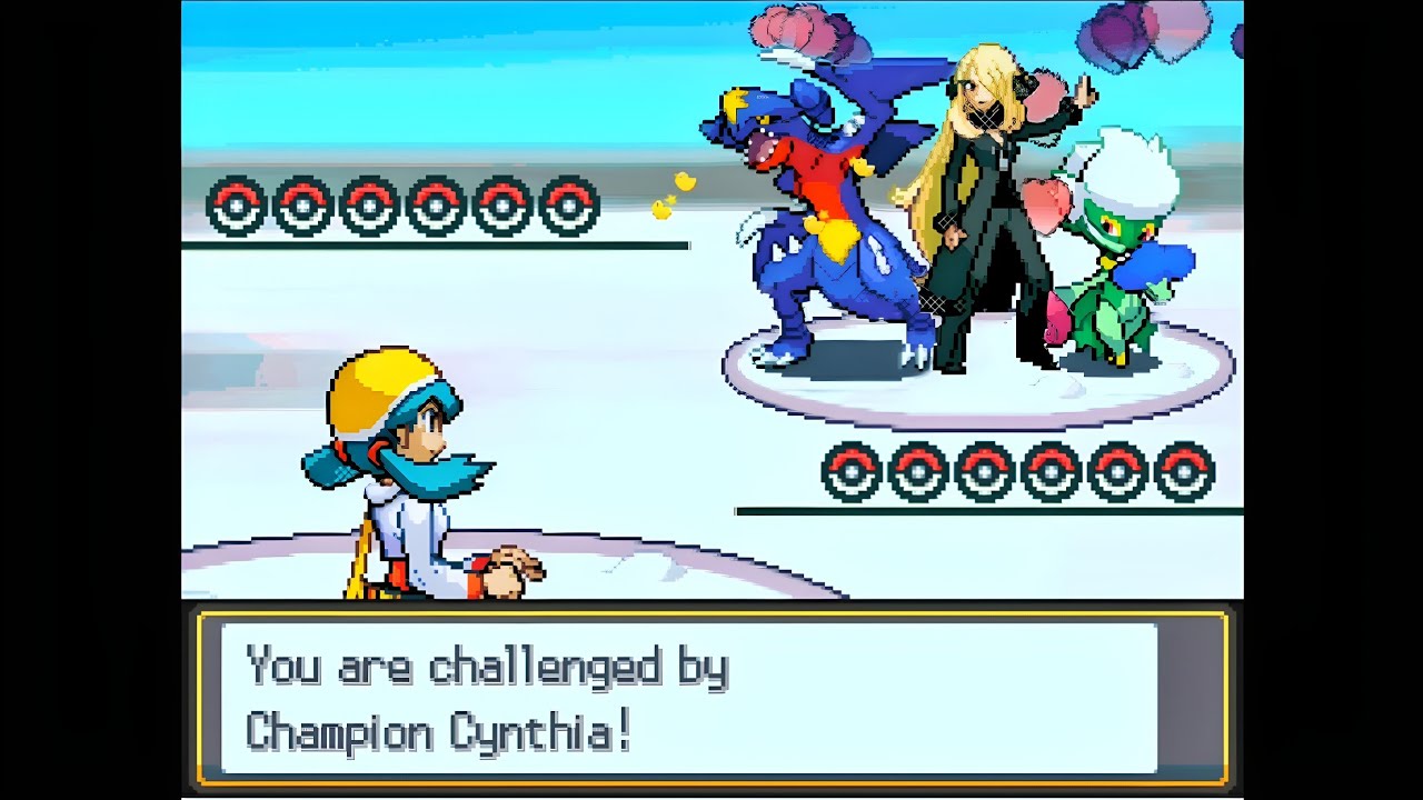 Pokemon Soothing Silver - Sinnoh Champion Cynthia @ Mt. Silver Gauntlet Pt. 3 (Postgame, Hard Mode)