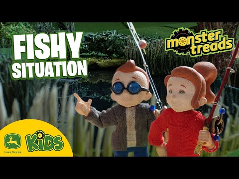 Milo, Jay, and Dee Dee's Fishy Situation 🐟 Ep. 4 - John Deere Monster Treads | John Deere Kids