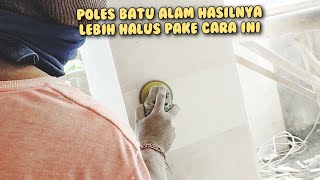 Cara Cepat  Poles Batu Palimanan Pake Mesin Gerinda !! Hasilnya lebih halus