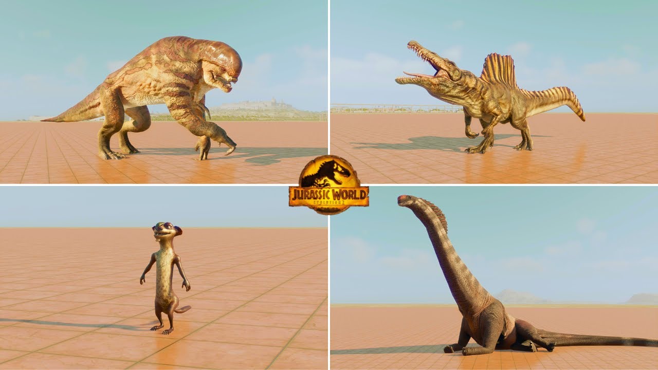 ALL 119 LAND DINOSAURS & MODDES SPECIES INTRODUCTION IN JURASSIC WORLD EVOLUTION 2