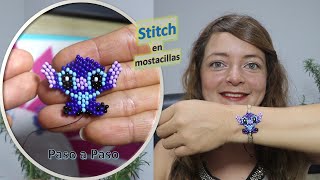 Como hacer a Stitch en mostacilla (paso a paso)