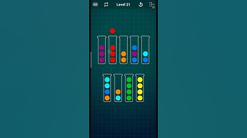 How to solve Ball Sort Puzzle level #21