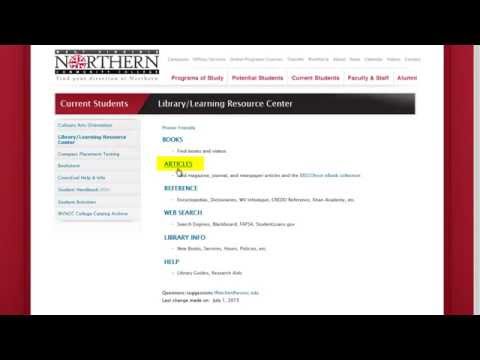 WVNCC Library Databases