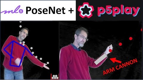 Combining ml5 PoseNet and p5play to manipulate objects with my body - p5js