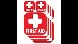 TOTOMO 12pc First Aid Kit Sign Sticker Self Adhesive Light Reflective Vinyl Decal Medical Cross