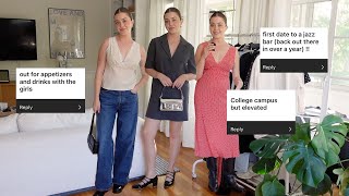 Styling outfits for *your* occasions! first dates, grad school, and more