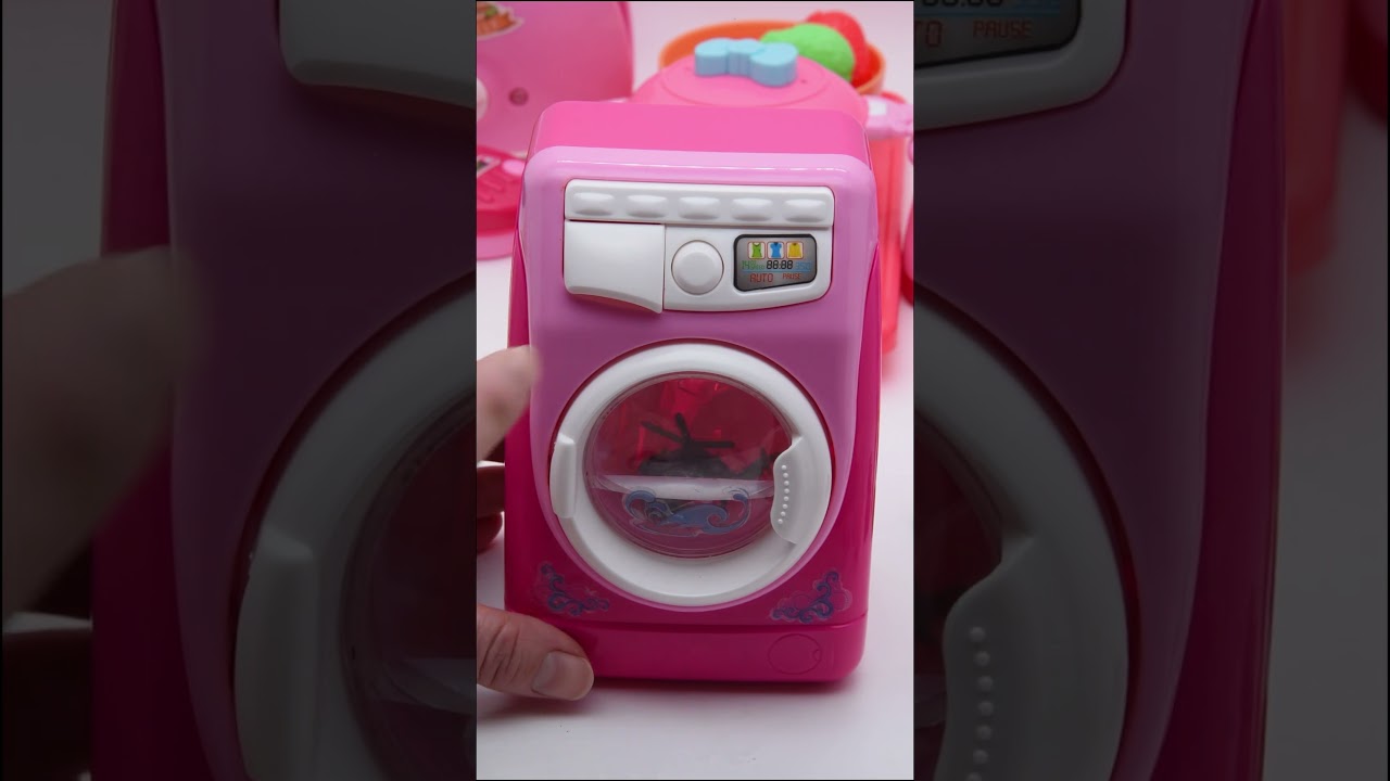 What's Inside An Egg? & Pink Washing Machines Kitchen Appliance Shop Play House ASMR