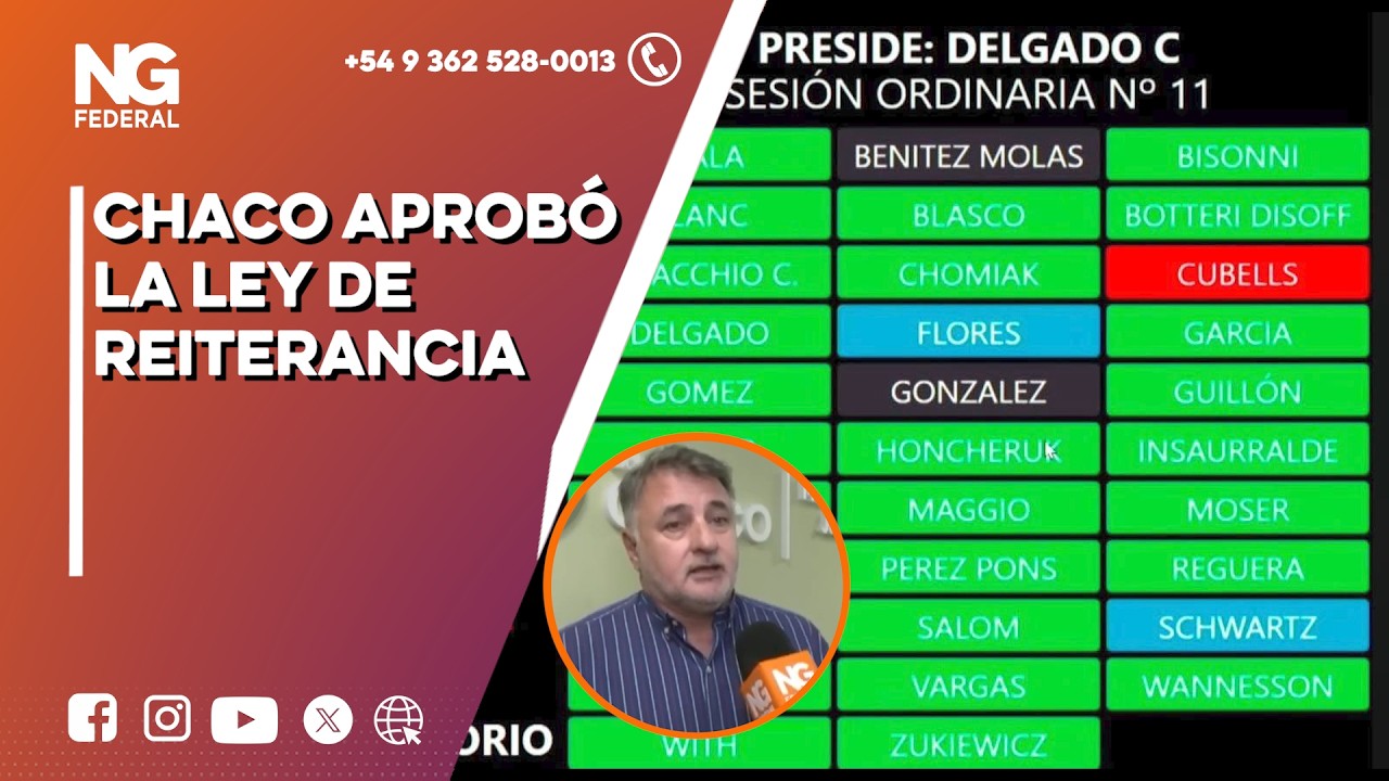 ►Título: Chaco aprobó la Ley de Reiterancia para frenar la puerta giratoria y endurecer prisiones preventivas