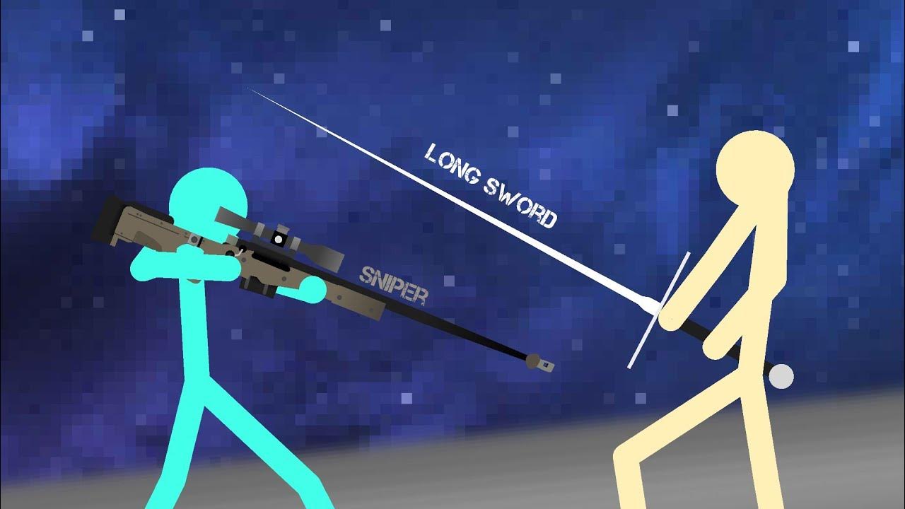 Sniper V.S Long Sword sticknodes weapons fight 2 YouTube