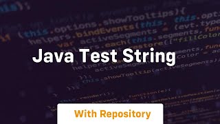 java test string