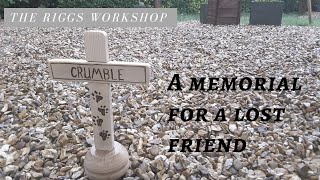 Dog memorial made from wood
