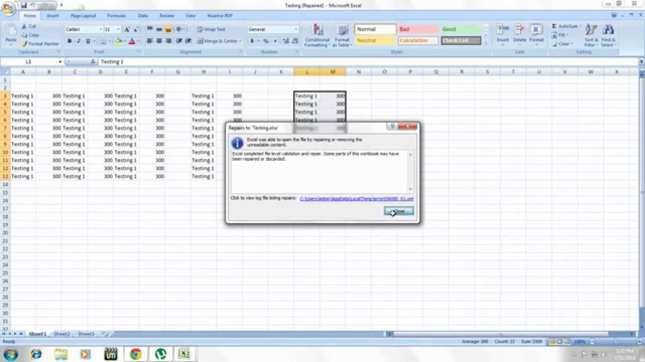 how to recover excel file saved over video