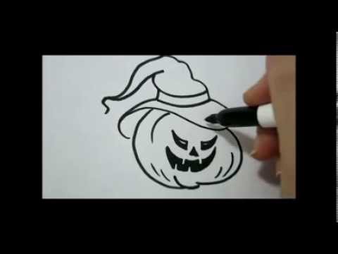 How To Draw  Halloween  Easy  Pumpkin Face YouTube