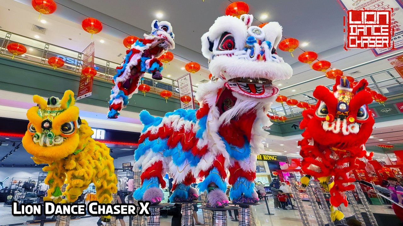 CNY 2026 | Acrobatic Lion Dance | 新年特备 高桩萌狮 拋金送喜 逗乐群众 鸿运萌狮 双狮地青 | Hong Yi 洪艺 | Aeon Cheras Selatan