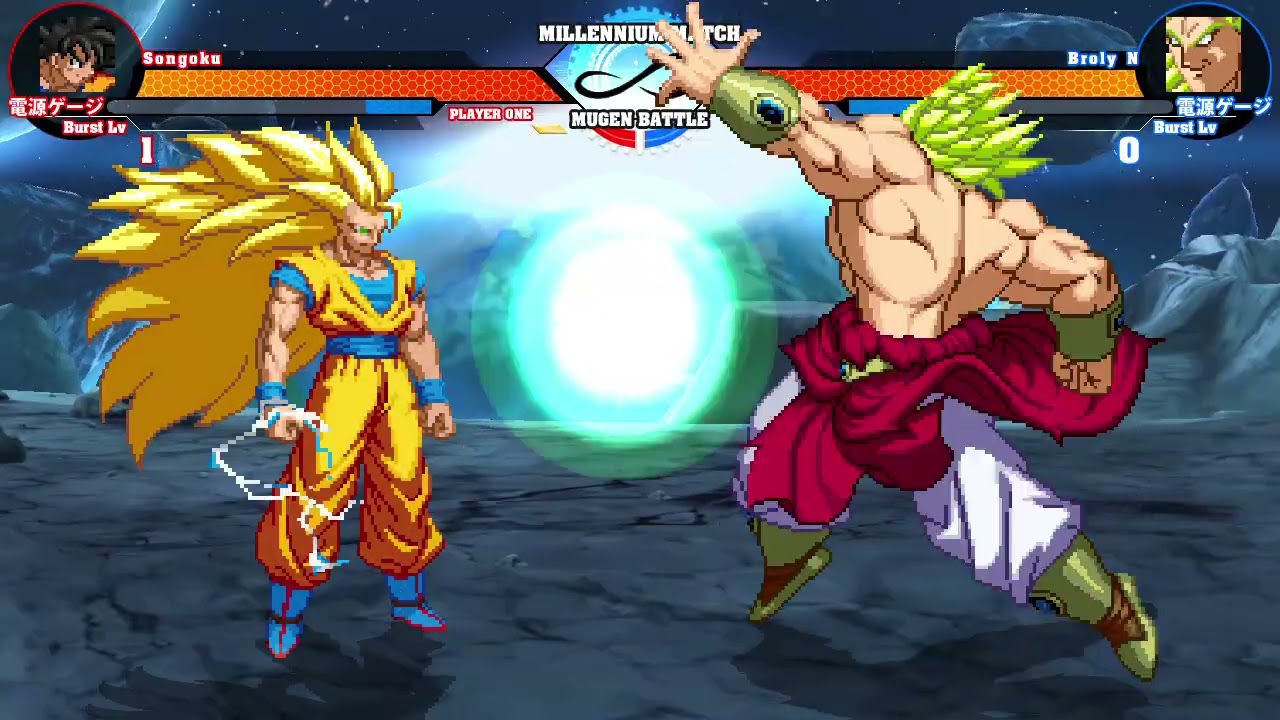 Son goku Vs Broly Mugen Battle!