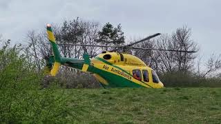 Wiltshire Air Ambulance G-WLTS (HLE22) Taking Off At Southmead Hospital Bristol 26/03/24