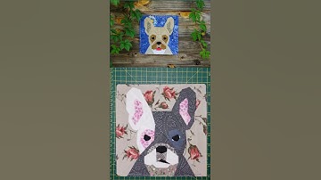 French Bulldog quilt block pattern