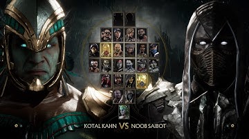 Mortal Kombat 11 - kotal kahn vs noob saibot - hard