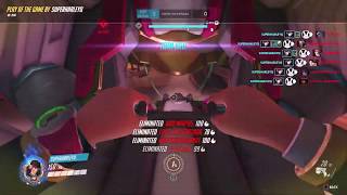 Overwatch D.VA Comp Sextuple Team Kill