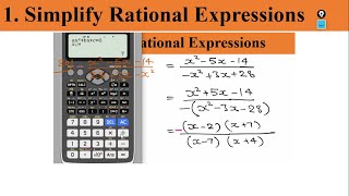 1.Simplify Rational Expressions Using Calculator
