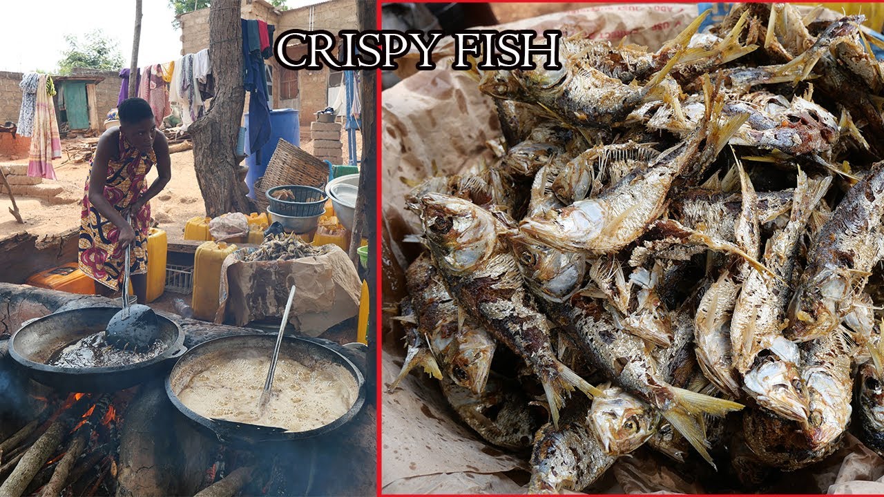 Watch how they FRY CRISPY FISH for public consumption !! Local fry fish