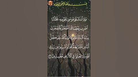 المصحف الكريم بتقنية ثمانية أبعاد * القارئ : الشيخ سعد الغامدي * سورة البقرة الآية 60
