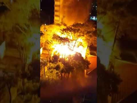 Incêndio em residência de Foz do Iguaçu