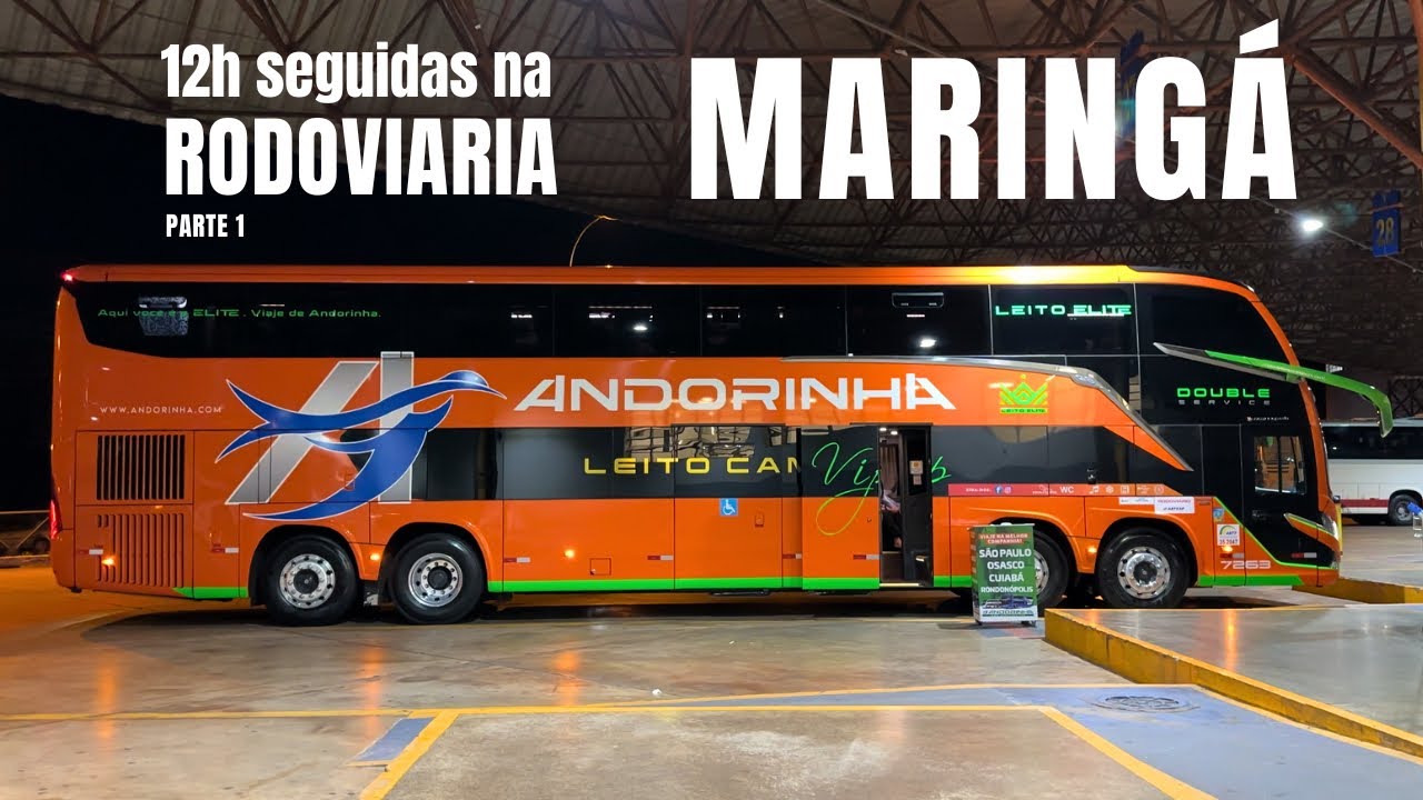 Movimentação de ônibus por 12h seguidas na Rodoviária de Maringá | Partidas a noite | Parte 1.
