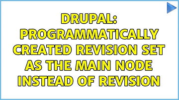 Drupal: Programmatically created revision set as the main node instead of revision