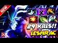 Dota 2 LESHRAC Gameplay | 29 Kills LESHRAC DOTA 2 Gameplay | Leshrac Carry Build Pro Gameplay 7.40