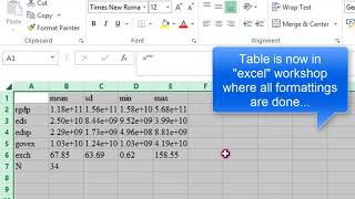 Descriptive Statistics Excel/Stata