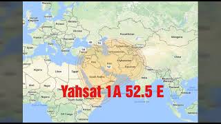 yahsat1a  express am6  turkmenalem 52 E coverage  beamپوشش ماهواره یاهست و ترکمنعالم و اکسپرس