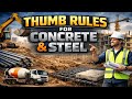 Thumb Rules for Concrete & Steel | Rough Cost Estimation