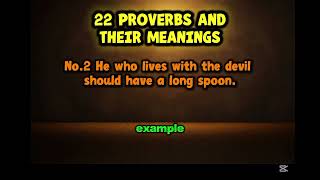 LEARN ENGLISH PROVERBS AND THEIR MEANINGS