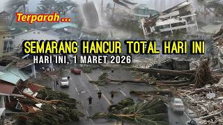 GEMPAR!! JELANG BERBUKA PUASA SEMARANG DITERPA BADAI ANGIN KENCANG, RATUSAN POHON DAN BANGUNAN ROBOH