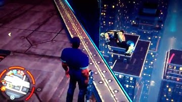 Saints row 4: Glitch- body floAting in air off of a building
