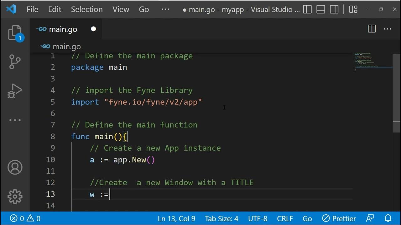Class 1: Fyne GoLang GUI Course - Introduction and First Program - YouTube