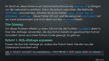 Umwandlung von datetime-Werten in Python-Tupeln in das J-M-T-Format in PostgreSQL